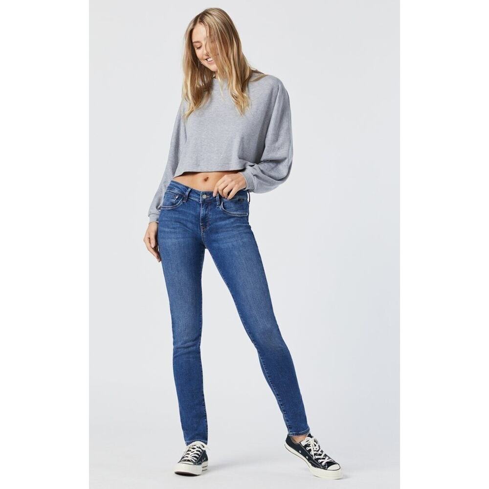 Mavi Women's Jeans Libby Mid Rise Slim Straight Dark Wash  Size W40 L19 NWT